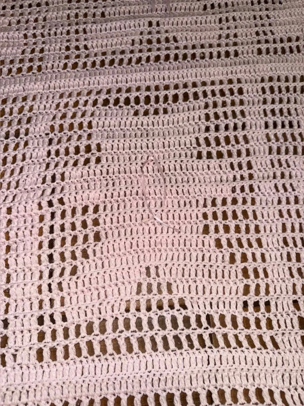 Pink Crochet baby girl blanket (teddy bears)